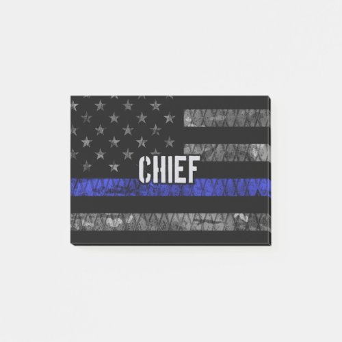 Distressed Chief Police Flag Post_it Notes