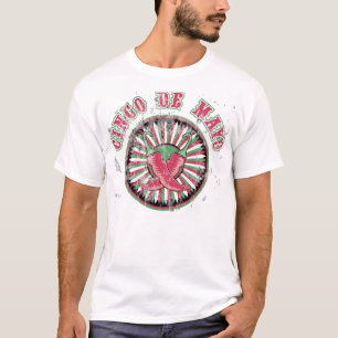 Distressed Cinco de Mayo with Peppers and Stripes T-Shirt