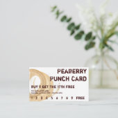 Distressed Coffee Stain Drink Punchcard Loyalty Card (Standing Front)