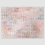 Distressed Colorful Diamond Pattern Decoupage Tissue Paper