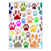 Distressed Colorful Dog Paw Prints (Front)