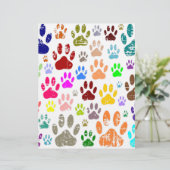 Distressed Colorful Dog Paw Prints (Standing Front)