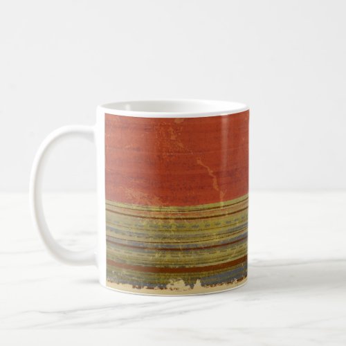 Distressed Colorful Stripes Coffee Tea Mug