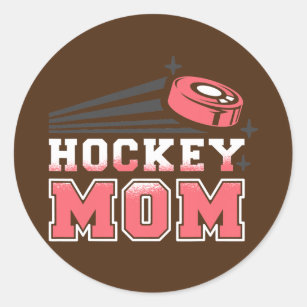 Distressed Cool Hockey Mom  Classic Round Sticker