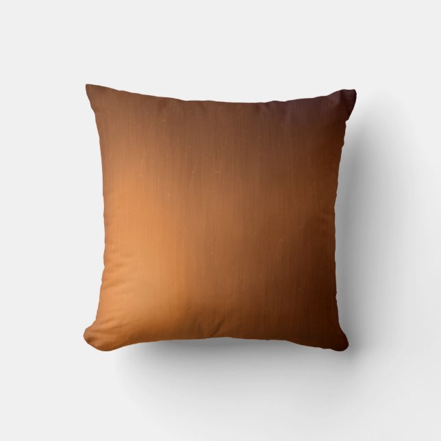 Distressed Copper Metallic Texture 24 Throw Pillow (Front)
