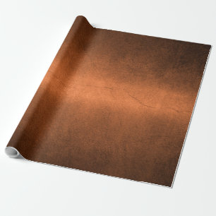 Distressed Copper Metallic Texture 2 Wrapping Paper