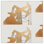 Distressed Copper Oil Pumping Unit Design Fabric