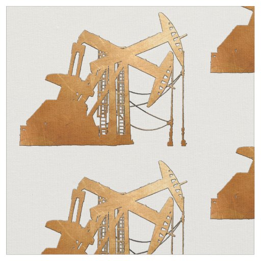 Distressed Copper Oil Pumping Unit Design Fabric