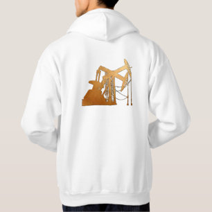 Distressed Copper Oil Pumping Unit Design Hoodie