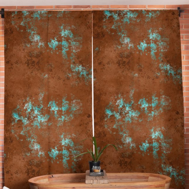 Distressed Copper Patina Faux metal look Blackout Curtains (Creator Uploaded)