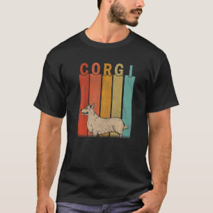 Distressed Corgi Dog  Men Women Kid Corgi Dog Retr T-Shirt