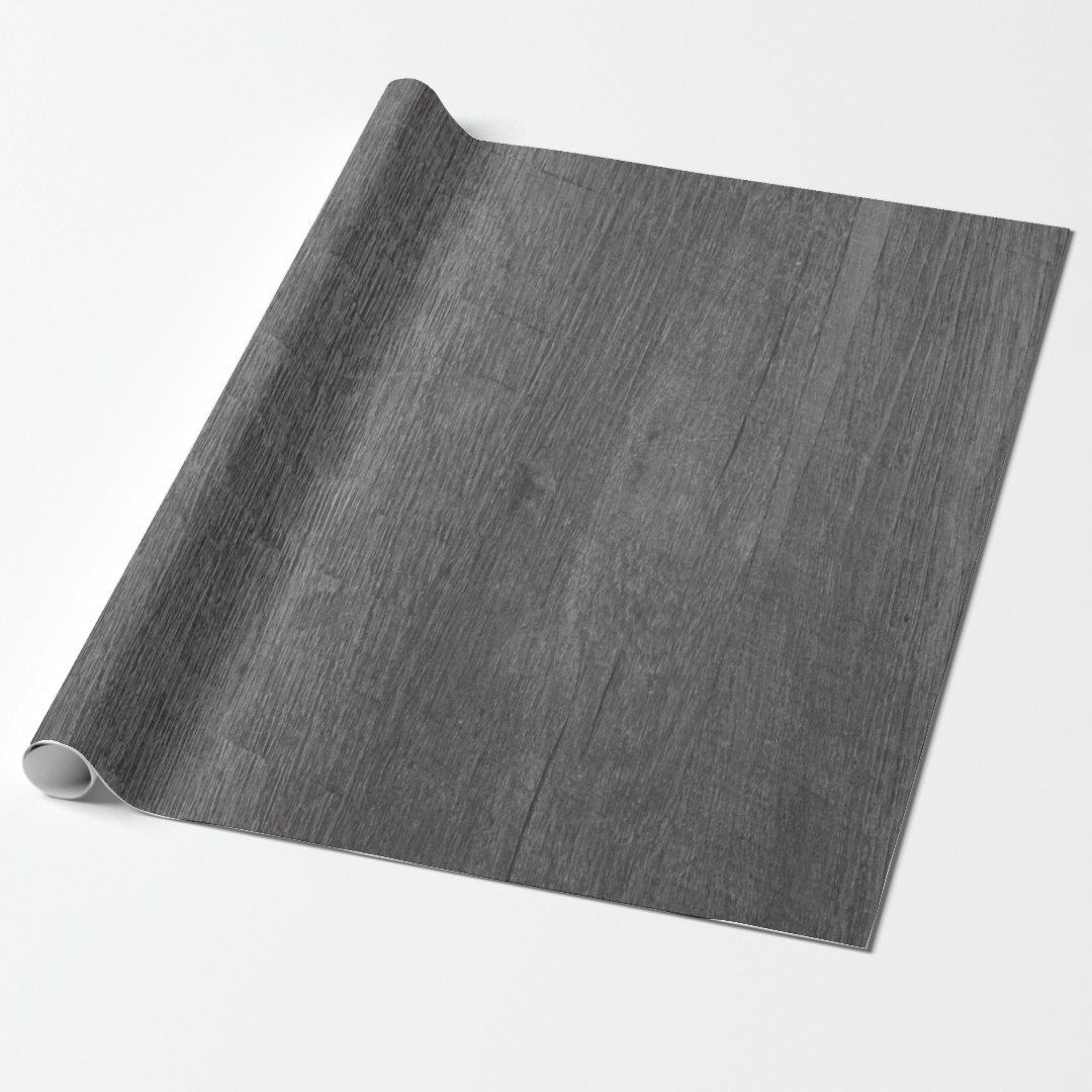 Distressed Country Dark Grey Antique Wood Grain Wrapping Paper Zazzle