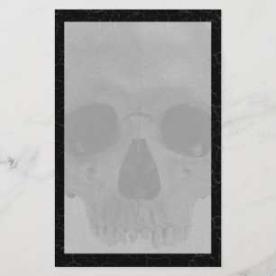 Distressed Cracked Skull Gothic Stationery