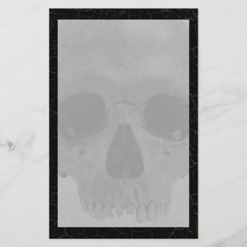 Distressed Cracked Skull Gothic Stationery