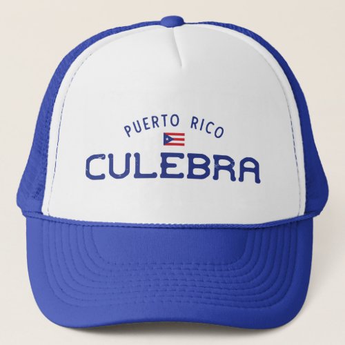 Distressed Culebra Puerto Rico Trucker Hat