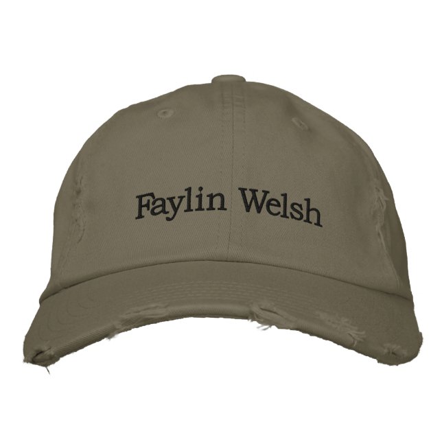Distressed Customizable Baseball Cap (Front)