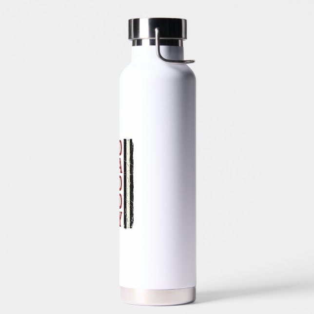 Distressed Daddy American Flag Shirt Design_1 Water Bottle (Left)