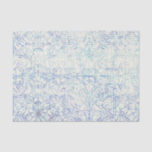 Distressed Damask Ornamental Design Tissue Paper