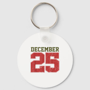 Distressed December 25  Keychain
