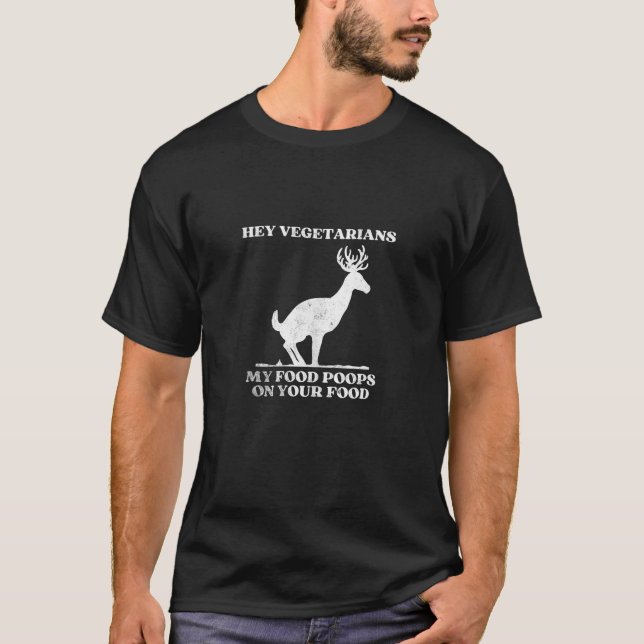 Distressed Deer Hunting Funny Meat Eater Tank Top (Front)