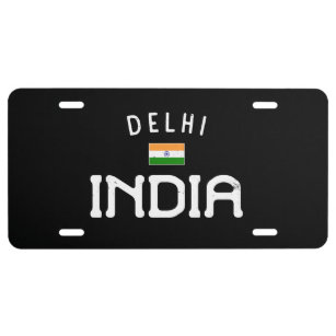 Distressed Delhi India License Plate