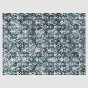 Distressed Denim Damask Tissue Paper