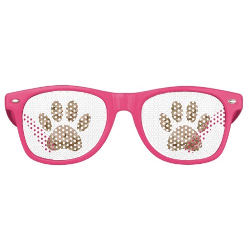 Distressed Desert Camo Dog Paw Print Retro Sunglasses