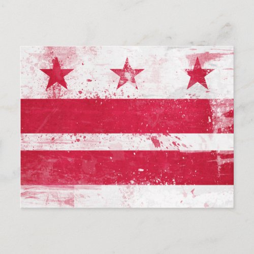 Distressed District of Columbia Flag Postcard