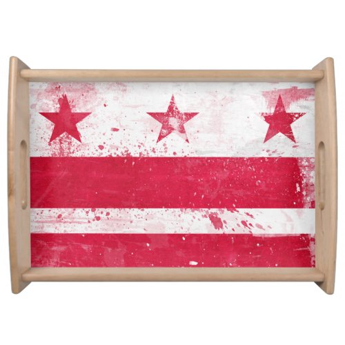 Distressed District of Columbia Flag Serving Tray