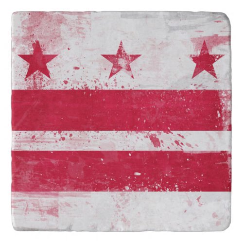 Distressed District of Columbia Flag Trivet