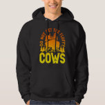 Distressed Do Not Pet The Fluffy Cows Vintage Biso Hoodie