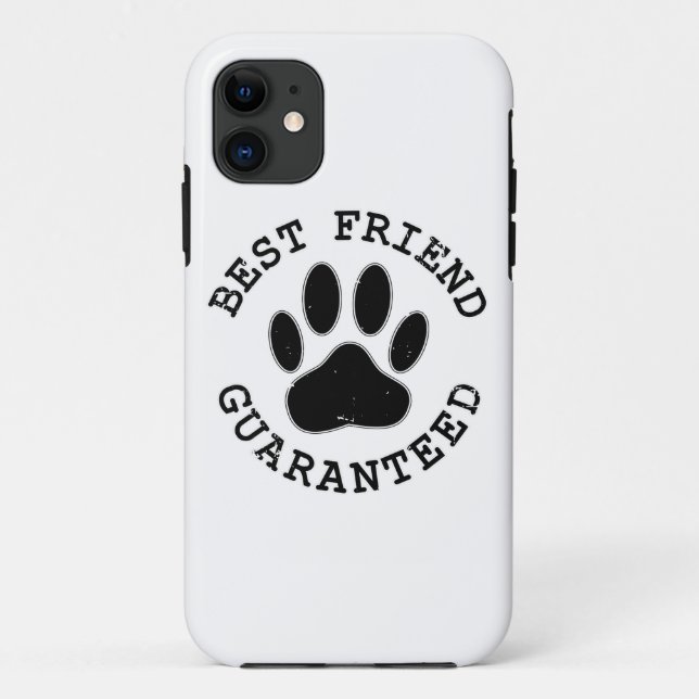 Distressed Dog Paw Best Friend Guaranteed Case-Mate iPhone Case (Back)