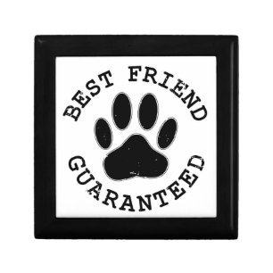 Distressed Dog Paw Best Friend Guaranteed Keepsake Box