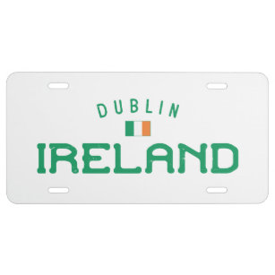 Distressed Dublin Ireland License Plate