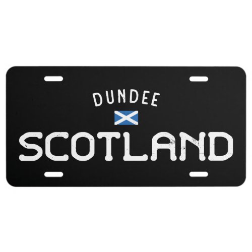 Distressed Dundee Scotland License Plate