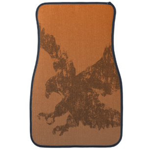 Distressed Eagle Graphic Car Floor Mat