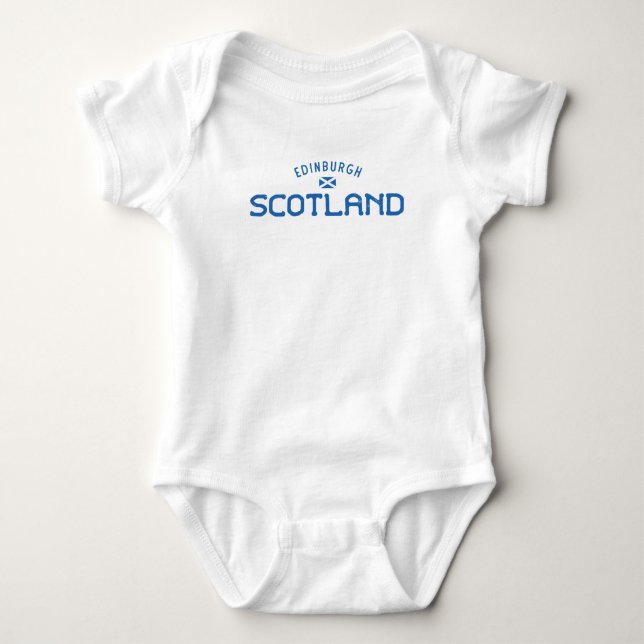 Distressed Edinburgh Scotland Baby Bodysuit (Front)