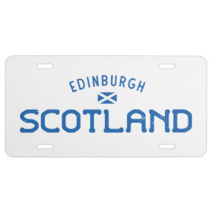 Distressed Edinburgh Scotland License Plate