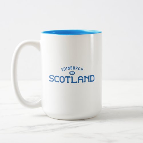 Distressed Edinburgh Scotland Two_Tone Coffee Mug