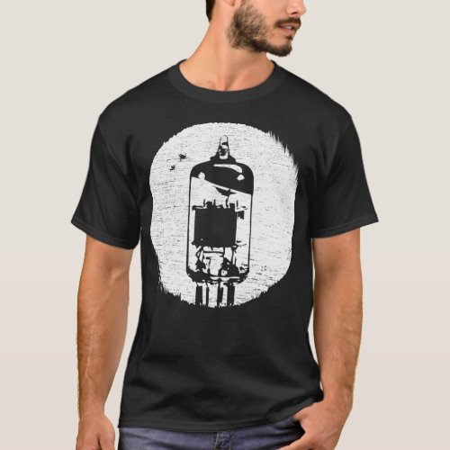 Distressed Effect Retro Vacuum Tube  T_Shirt