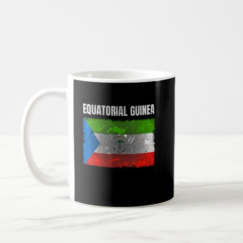 Distressed Equatorial Guinea Flag Print Men Women  Coffee Mug