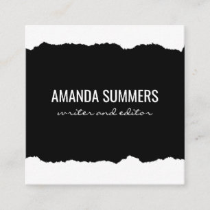 Distressed Fabric Square Business Card