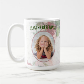 Distressed Faded Red Roses Writing on Paper Coffee Mug