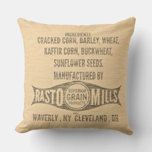 Distressed Feed Sack PILLOW