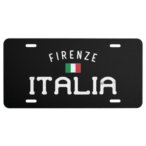 Distressed Firenze Italia Florence Italy License Plate