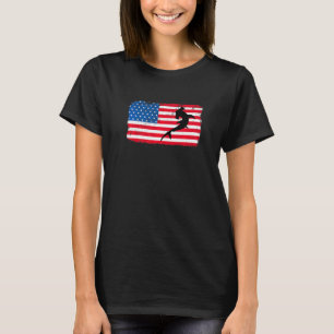 Distressed Flag  4th July Patriotic Shark American T-Shirt