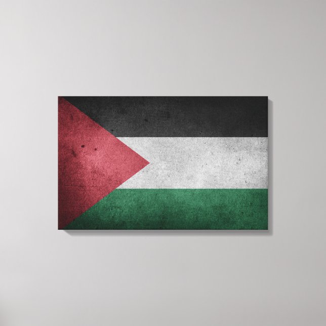 Distressed Flag of Palestine Canvas Print (Front)