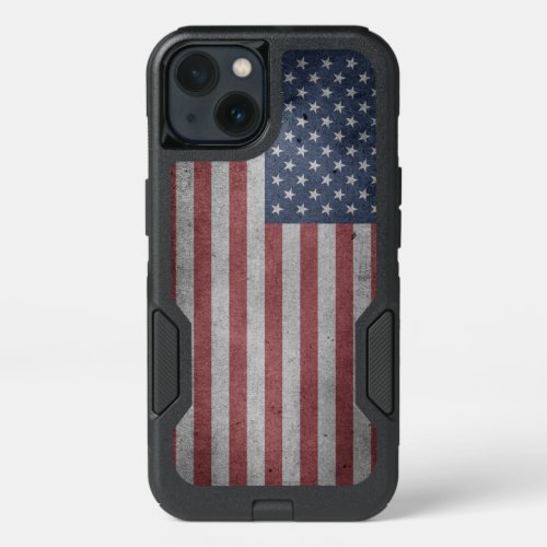 Distressed Flag of the United States iPhone 13 Case
