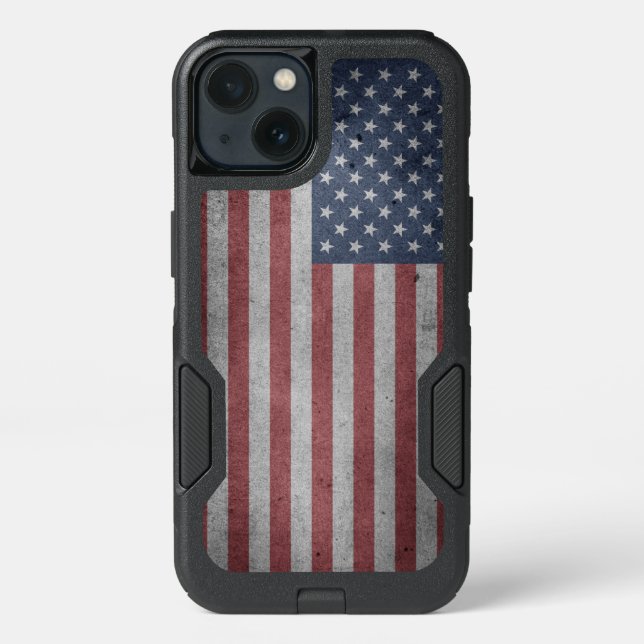 Distressed Flag of the United States Otterbox iPhone Case (Back)