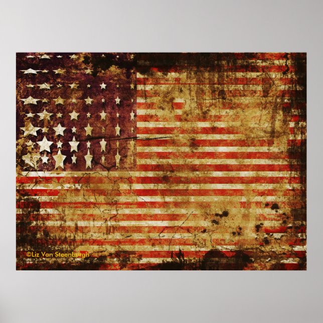 Distressed Flag Poster (Front)